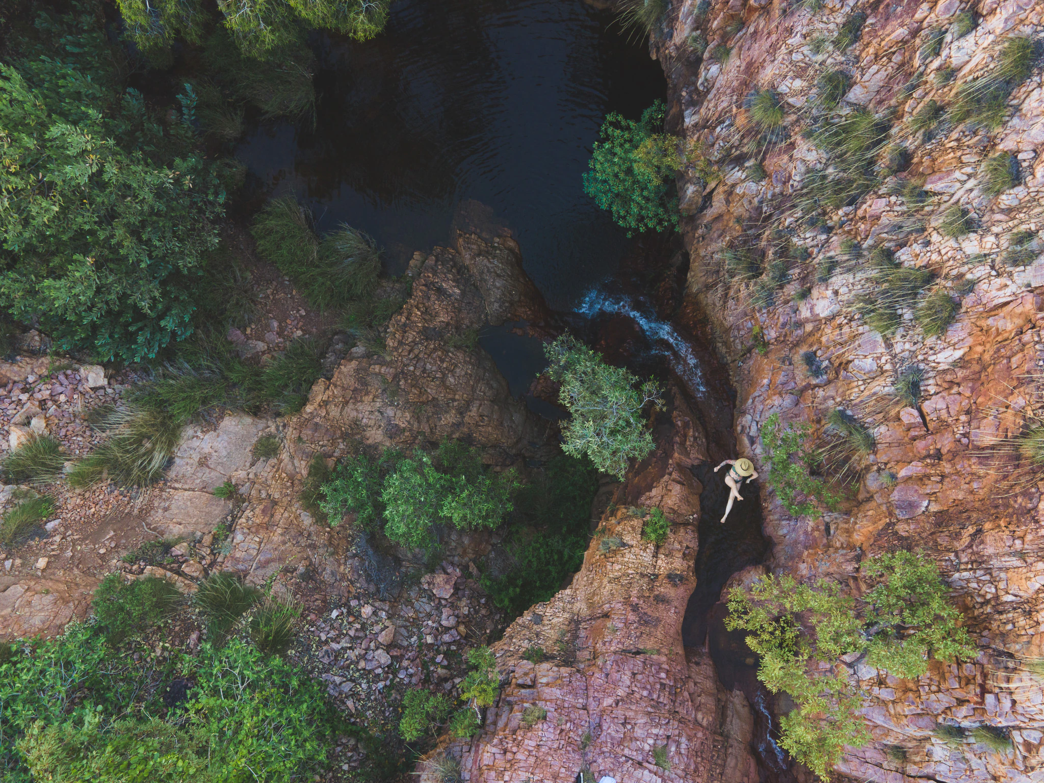 Aerial drone photography over Darwin coastline