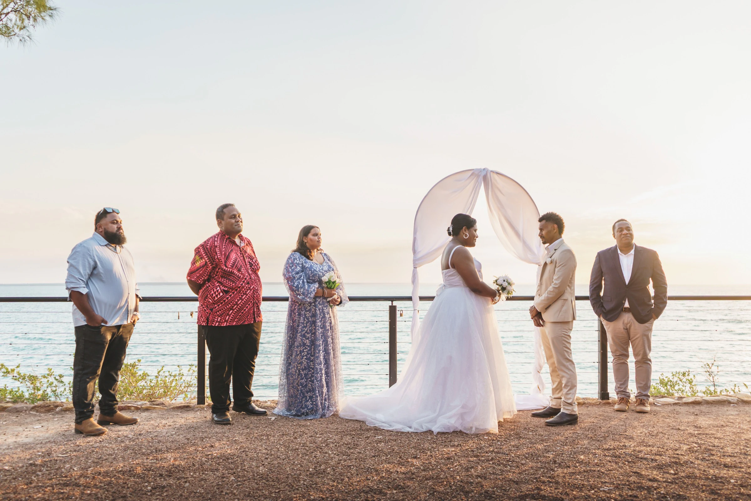Outdoor wedding ceremony in Darwin